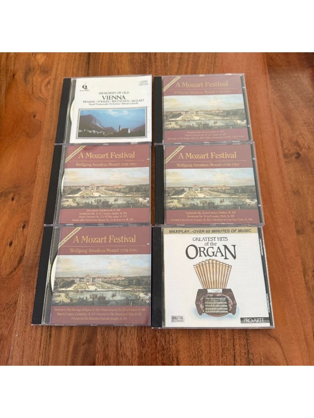 Classical CD Lot of 6 Mozart Festival Box Set Organ Hits Vienna Orchestral